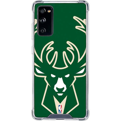NBA Milwaukee Bucks Large Logo Galaxy S20 FE Clear Case